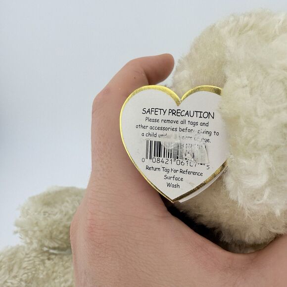 Ty Beanie Baby Gem Bear “Let It Snow” Holiday Christmas 12" 1993 - No ROBE - Picture 7 of 8